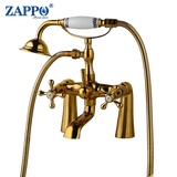 ZAPPO Bathtub Faucet Vintage Telephone Style with Dual Handles Deck mounted bathtub Faucet set Hot and Cold Water Mixer Tap
