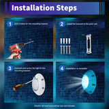 45W & 36W RGB LED Pool Light IP68 Waterproof 460/360 LEDs 2500/3600lm Remote Control for Swimming Pool Fountain Pond