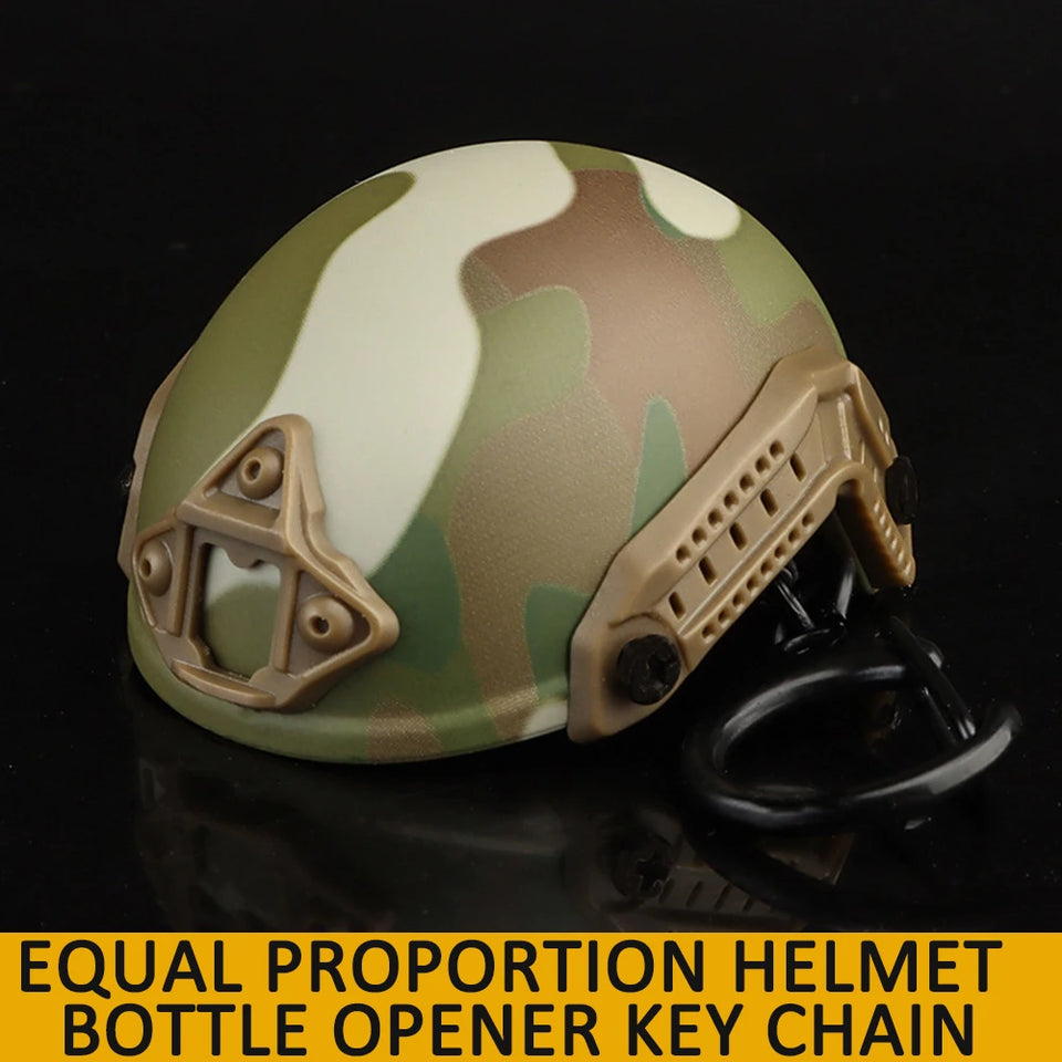 New Mini Fast Helmet Keychain Tactical Fan Accessories Beer Opener Bottle Opener Decrowner Dummy Helmet Shaped Toy Outdoor Tool