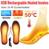 USB Heated Shoe Insoles Electric Foot Unisex Warming Pad Feet Warmer Sock Mat Winter Outdoor Sports Heating Insole Winter Warm