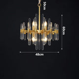 Modern restaurant luxurious smart crystal chandelier Gold round Living room interior decoration salon restaurant chandelier