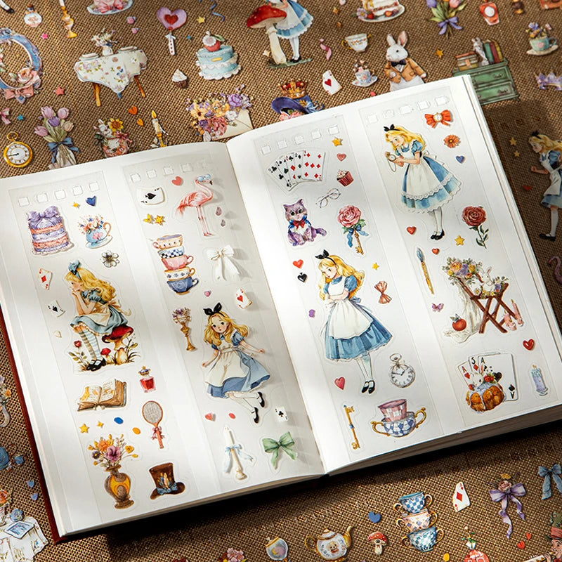Mr.Paper 50Sheets/Book Fairy Tale Theme Die-cut PET Sticker Book DIY Journal Supplies for Phone Case Envelope Calendar Cup Decor