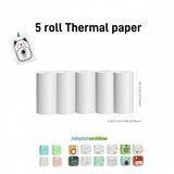 New 10 Roll Sticker Paper for Mini Printer Label Sticker Paper Color Thermal Paper Width for Label Maker Printers Photo Printing
