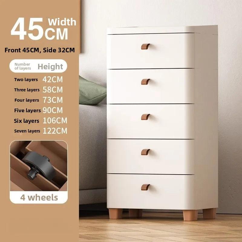Narrow Space Storage Cabinet Drawer Style Kitchen Bathroom Multi-layer Organizer Shelf Wall Mounted Rectangular Plastic Storage