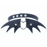 Woman Black Punk Choker Collar Necklace Sexy PU Leather Heart Lock Key Spike Chocker Gothic Cosplay Accessories Party Jewelry