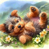Huacan New Arrivals Diamond Painting Animal Dog Diy Full 5d Mosaic Flower Rhinestone Pictures at Home Decor Craft Kit