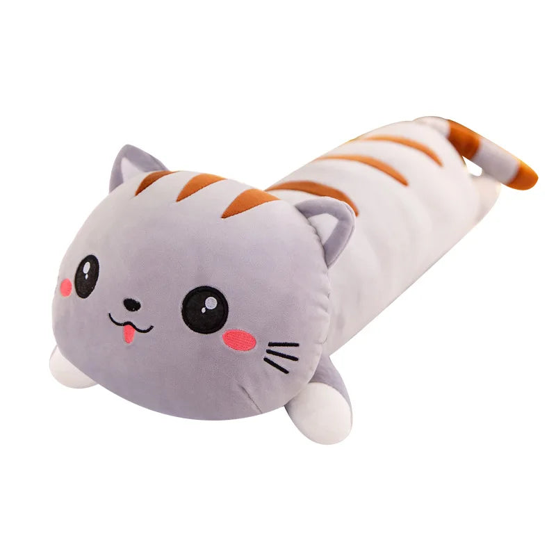 15 Styles 50-150cm Long Cat Plush Toys Stuffed Soft Pause Office Dog Doll Bed Sleepping Pillow Home Decor Birthday Girls Gifts