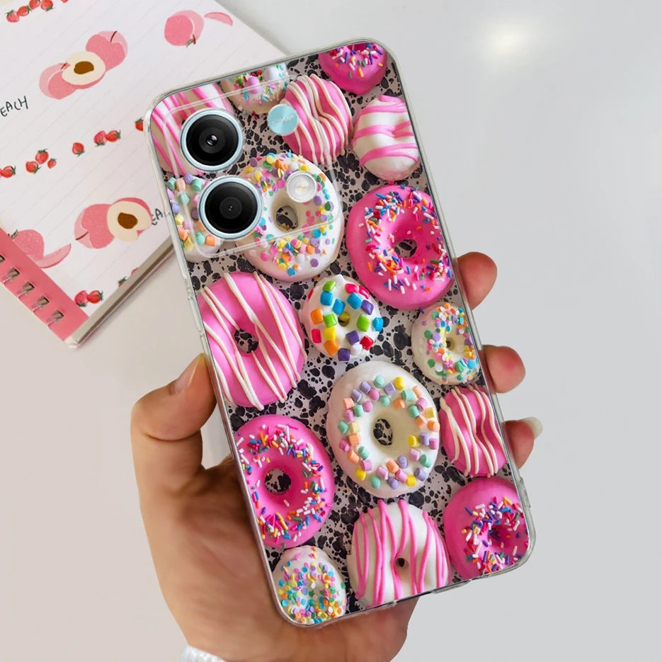 For Xiaomi Redmi Note 13 4G Case Cute Cat Butterfly Cover Soft Silicone Phone Case For Redmi Note 13 Pro Plus Note13 Full Bumper