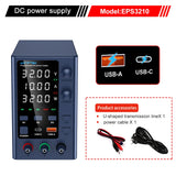 Wanptek Adjustable DC Power Supply 30V 60V 5A 10A Lab Bench Power Supply USB Interface Fast Charging Preset Voltage and Current