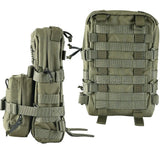Mini Hydration Bag Tactical 2 In 1 Mini Hydration Pack Rip Away IFAK Medical Pouch 2L Water Bladder MOLLE Pouch Hunting Bag