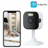 5MP HD Wifi Security Camera Mini Indoor Home Surveillance Camera Night Vision Two Ways Audio Human Detection O-KAM APP 5G IP CAM