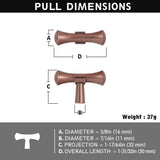 Goo-Ki Antique Brass Stainless Steel Cabinet Handles T Bar Knobs Modern Drawer Pulls for Kitchen Cabinet Hardware for Bedroom