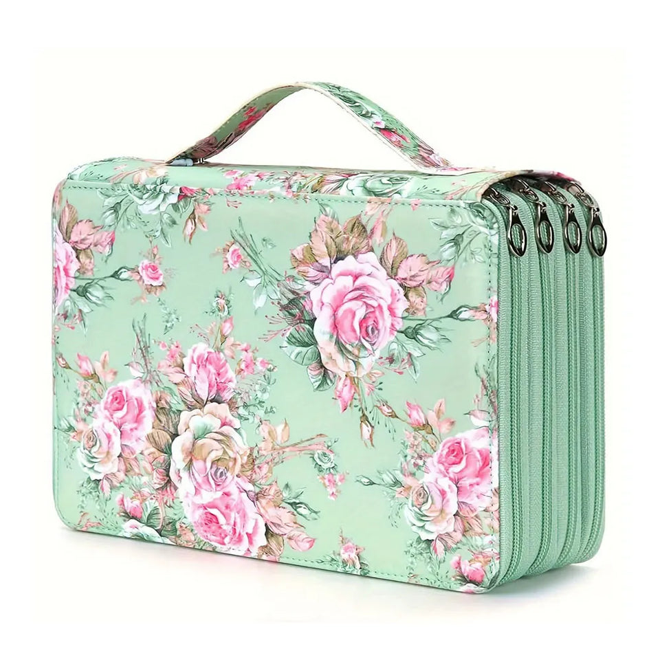 200 hole portable canvas pencil case, pencil stationery shockproof storage bag, large capacity stationery box