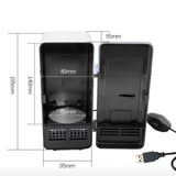 Mini USB Fridge Portable Cooler Beverage Drink Cans Cooler / Warmer Refrigerator for Car Laptop PC Computer Black Red Color 2024