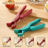 2/1Pcs Anti-Scald Clips Hot Dish Plate Gripper Kitchen Non-slip Bowls Clamp Holder for Frying Pans Air Fryer Steamers Oven