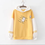 Harajuku Funny Women Hoodies 100% Cotton Winter Plus Fleece Cute Pink Anime Sweatshirt Teen Girl Kawaii Long Sleeve Y2K Hoodie