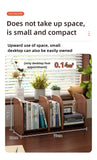 Solid wood bookshelf, desk shelf, desktop finishing, Nanzhu simple vertical table, small retractable storage shelf