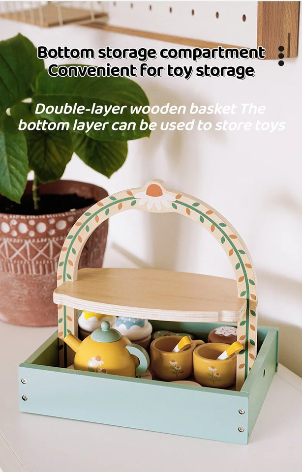 Tea Set Toy Set Play pretend with tea and sweets, Kids have a blast hosting playdate tea parties!