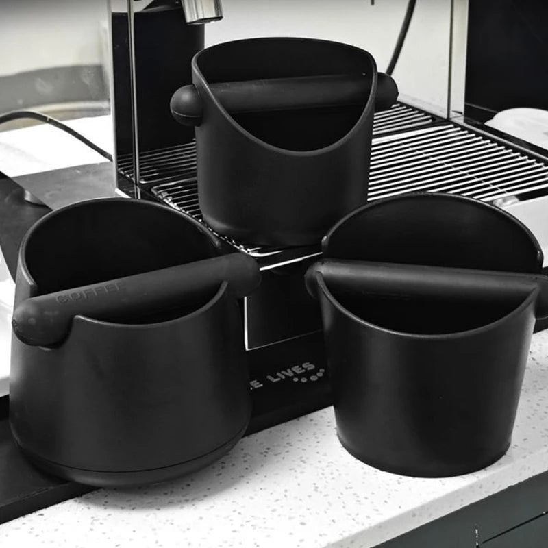 Shock-Absorbent Coffee Knock Box Anti-slip Espresso Dump Bin For Coffee Grounds With Removable Knock Bar Coffee Grind Waste Bin
