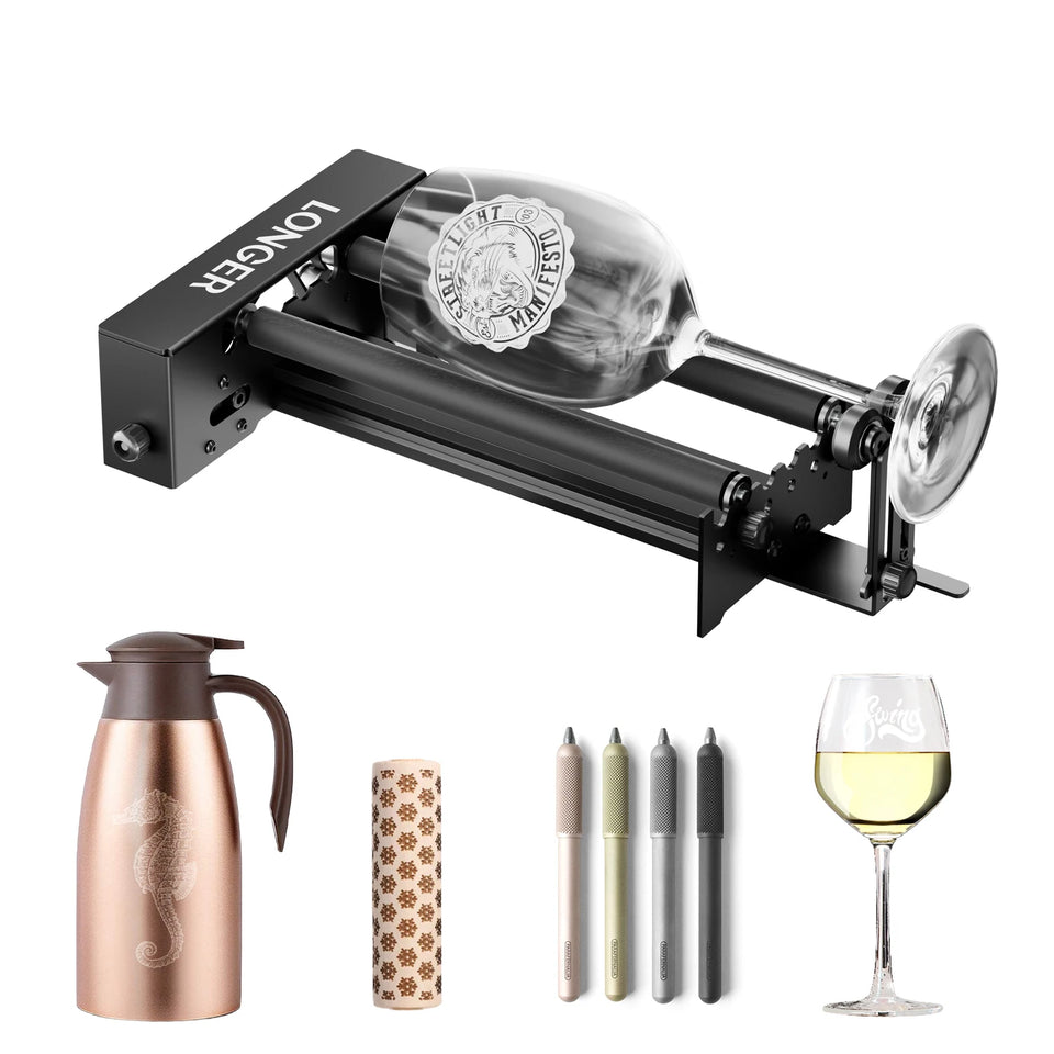 Rotary Roller Upgrade Kits For Laser Engraver Cutting Machine  Engraving Cutting Cylindrical object