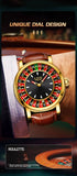 LIGE Creative Luxury Mens Watches Roulette Game Dial Fashion Mens Watch Waterproof Luminous Quartz Wristwatches Rolling Ball