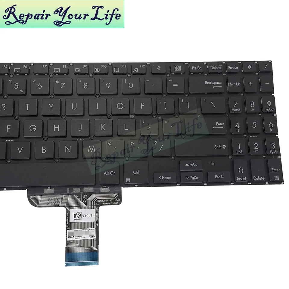 US UI Latin Backlight Keyboard For ASUS ExpertBook B1 B1500 B1500C P1450 P1450CBA BW450 PX555C B1500CEA 0KNX0-5622LA00 5123UI00