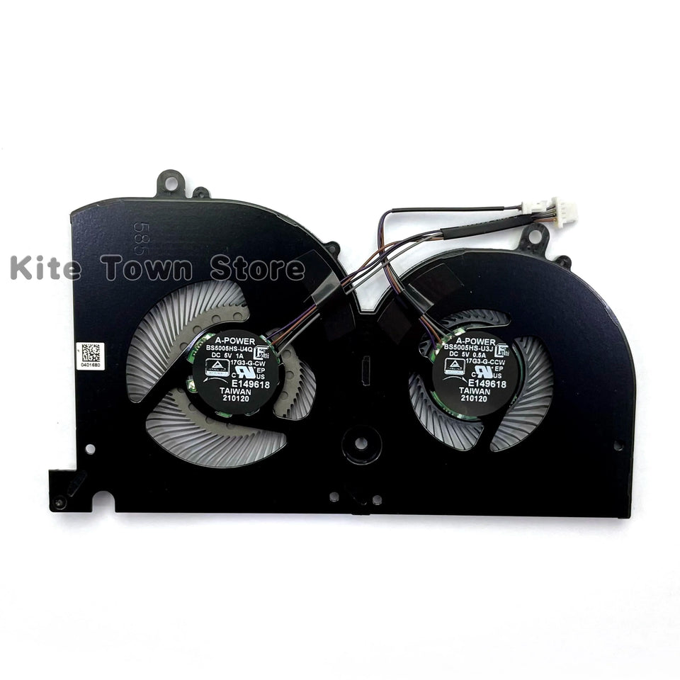 New CPU+GPU Cooling 5V Fan for MSI GS75 P75 WS75 MS-17G1 MS-17G2 MS-17G3 P/N: BS5005HS-U3I BS5005HS-U3J MS-17G1 MS-17G2 MS-17G3