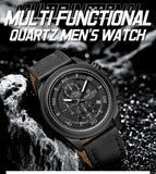 Original NAVIFORCE Business Luxury Leather Strap Men Watches Sports Chronograph Watch for Man 3ATM Waterproof Quartz Wristwatch