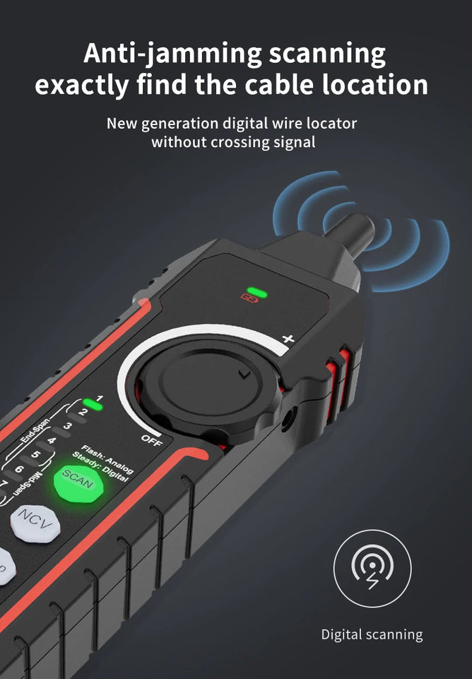 NOYAFA NF-918S Network Cable Tester Red Light Pen Wire Tracer with Optical Power Meter POE Check Wiremap Crimp Test Line Finder