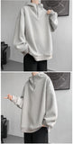 Turtleneck Hoodie Zipper Pullovers Streetwear Hip Hop Hooded Sweatshirt Men Clothing Korean Couples Harajuku Coat