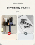 Hair Dryer Holder Wall Mount Suction Cup Bathroom Organizer Wall Mount Hairdryer Holder Straightener Stand Rustproof