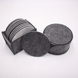 10pcs Round Felt Coaster Dining Table Protector Pad Heat Resistant Cup Mat Coffee Tea Hot Drink Mug Placemat Kitchen Accessories