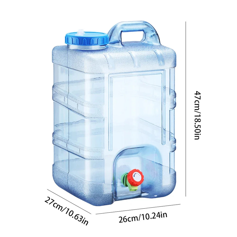 28L Water Storage Container Large Capacity Mineral Water Barrel Dustproof Camping Drinking Water Bucket for Self-Driving Tour