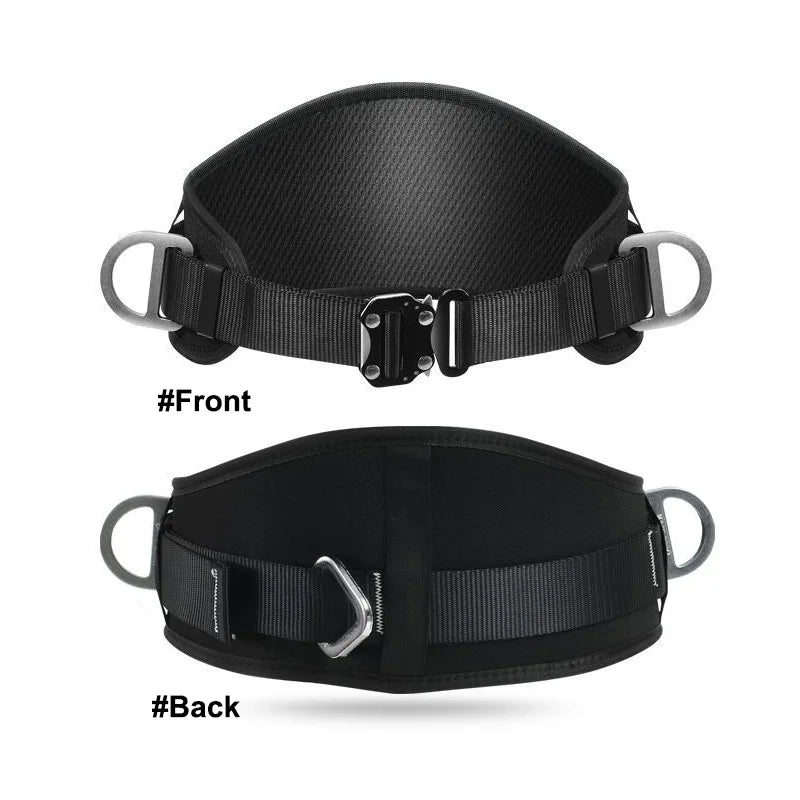 High-altitude Work Safety Harness Single Waist Safety Belt with Safe Rope Hook Outdoor Climbing Training Protective Equipment