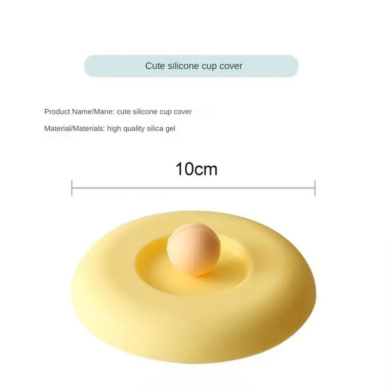 Cup Cover Non-toxic Silicone Round Universal Water Cup Lid Anti-dust Coffee Mug Sealed Cap With Spoon Holder Heat-Resistant Lid