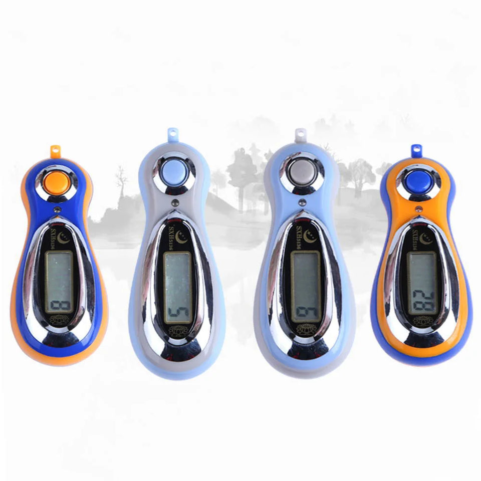 LCD Display Electronic Digital Tally Counter Electronic Finger Counter With Battery MP3 Manual Counter With Lanyard Random Color