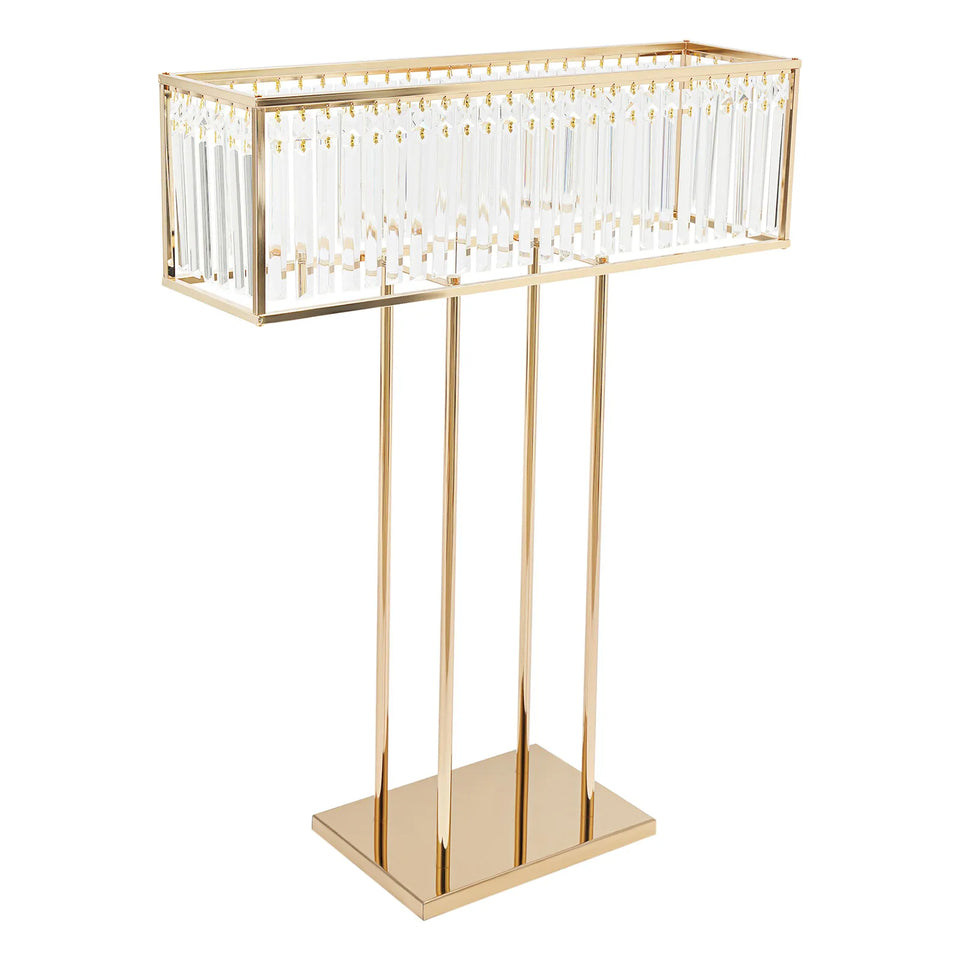 Bymaocar 70*90cm Wedding Flower Stand, Wedding Crystal Flower Stand, Crystal Flower Stand Gold