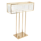 Bymaocar 70*90cm Wedding Flower Stand, Wedding Crystal Flower Stand, Crystal Flower Stand Gold