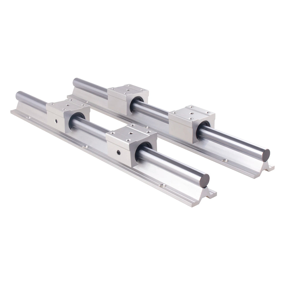 2PCS Linear Guide Rails SBR12 SBR16 SBR20 SBR25 200-2200mm+4PCS UU  Bearing Blocks  for DIY Mills CNC Part - Ship from USA