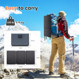 21W Portable Solar Panel, Foldable Solar Panel Charger 6V/3A Camping Hiking Backpacking Ultra-Fast Solar Phone Charger Dual USB