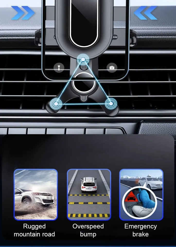 SEAMETAL Gravity Car Phone Holder Auto Air Vent Clip Cellphone Bracket Universal Car Air Vent Mobile Phone Stand For Navigation