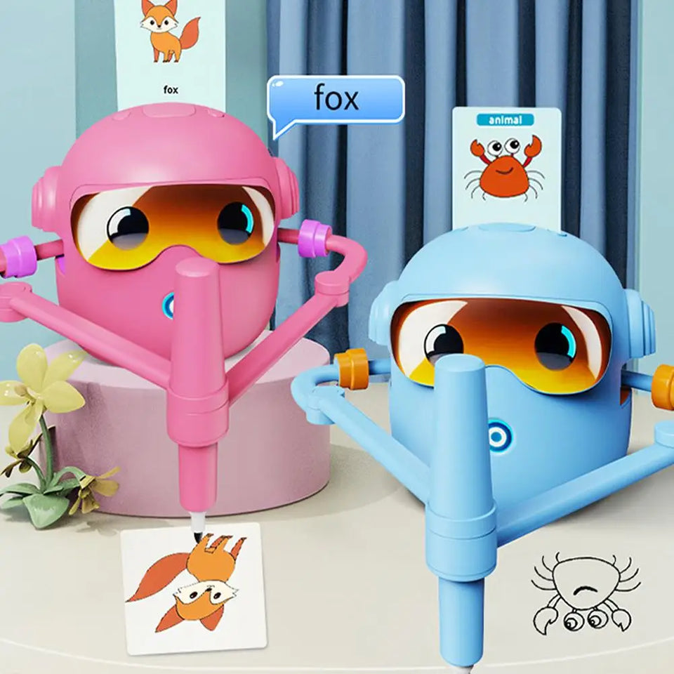 Voicebots Drawing Robot For Kids Voice Interactive Educational Drawing Machine Magic Painting Robot Gift For Boys Girls