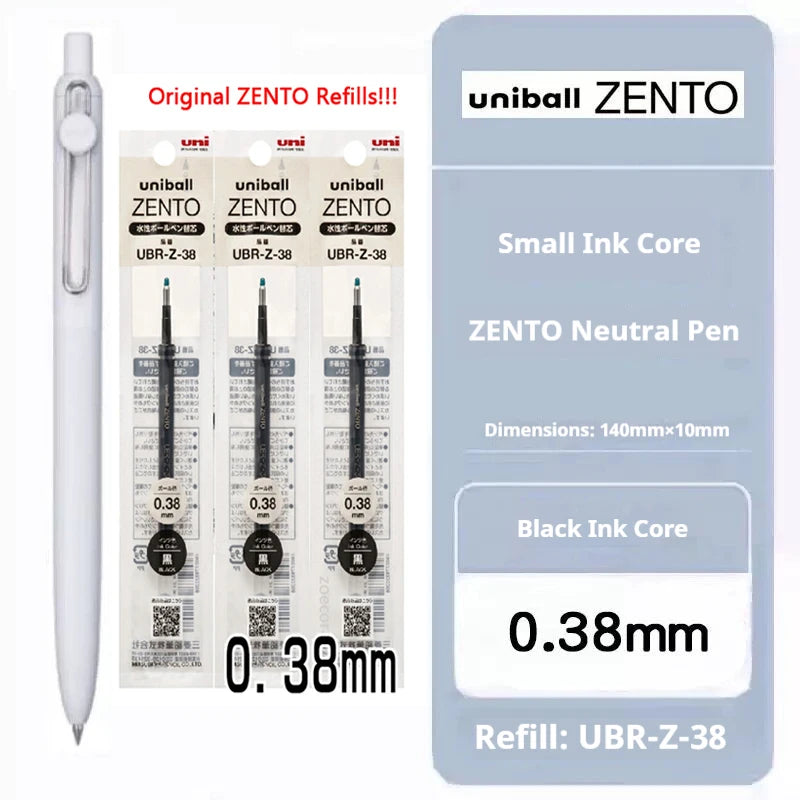 Uni-ball ZENTO Click Gel Pen,0.38/0.5/0.7mm Various Colors Water-based pen With Ergonomic Grip Smooth Writing for School&Office
