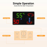4500W 110V Water Heater, Touch Screen Electric Water Heater, Instantaneous Water Heater  On Demand Bath Shower