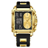 LIGE Fashion Square Digital Watch Men Casual Sports Waterproof Men's Quartz Wristwatch FOXBOX Top Brand Luxury Chronograph Watch