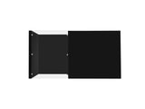Rosahqnda coffee table side tables coffee table tables with glass and LED effect, high gloss white