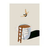 Coffee Diver Poster Coffee Canvas Painting Trendy Kitchen Gallery Print Wall Art Picture for Home Decoration Coffee Lover Gift
