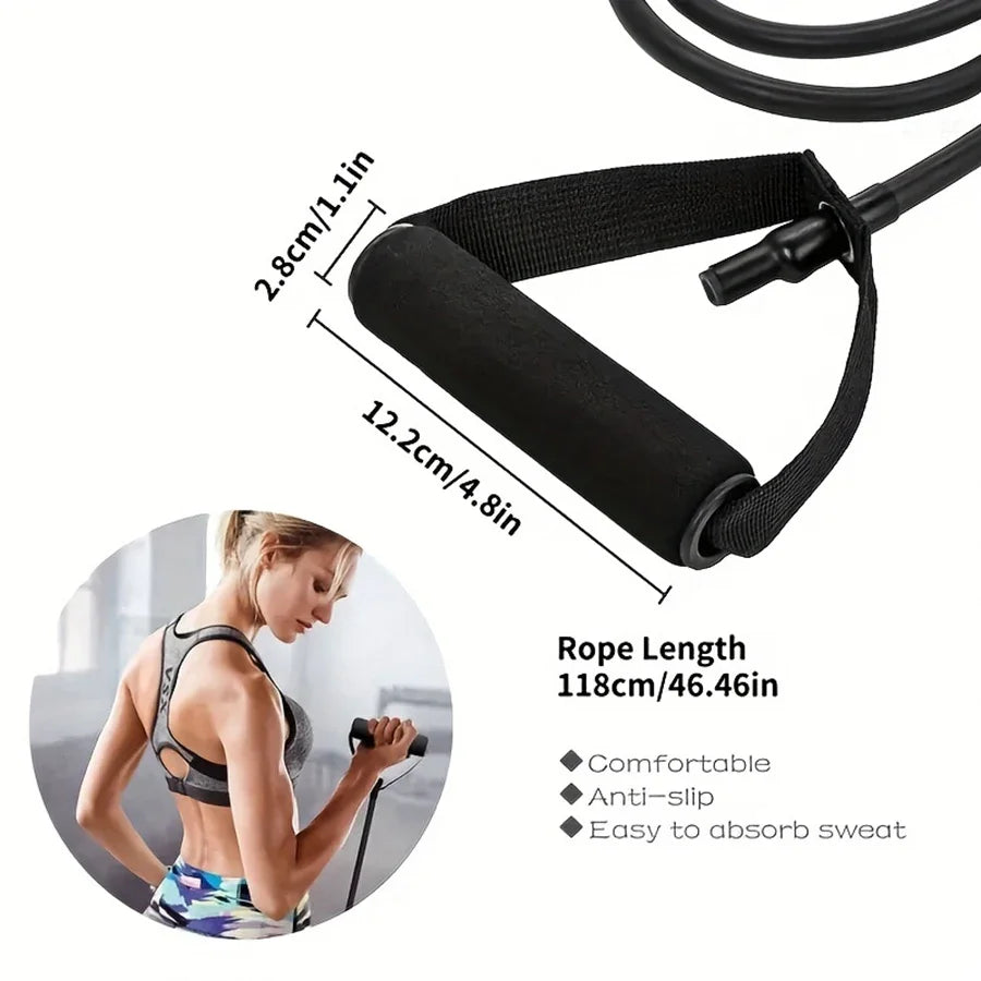 Resistance Band Set with Handles – 3 Levels of Strength for Home Gym, Yoga & Rehab, Full Body Workout Kit