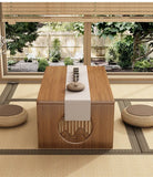 Japanese Style Pure Bamboo Foldable Coffee Table Real Wood Tatami Low Sitting Floor Mat Small Tea Table Window Seat Table