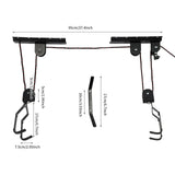 Bike Hoist for Garage Ceiling Mount Pulley System Bike Storage Set Of Bike Hangers for Garage Storage 60kg Load